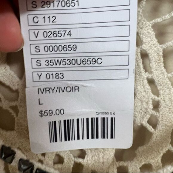 Ecote open knit studded sweater with studs size L - Picture 7 of 7